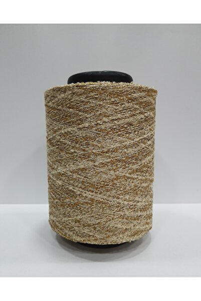 İPLİKOUTLET Gold-Hardal Renk Gümüş-Gold Simli Flamlı İp 200 Gram