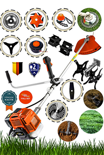 Lieber German LT-11CS Benzinli Full Setli Çapa ve Aksesuarlı Çim Biçme Tırpan...