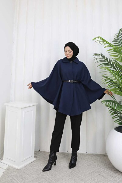 KEJAN TEKSTİL Kejan Belted Poncho