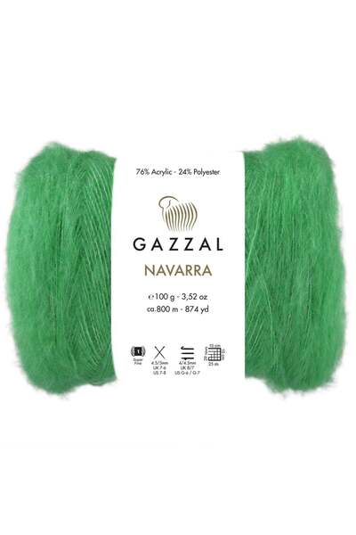 Gazzal Navarra 100gr 800mt El Örgü Ipliği Moher