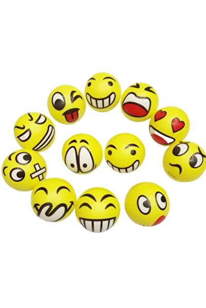 iTin Set 12 bile antistres squishy cu emoticoane, jucarii moi pentru relaxare si reducerea anxietatii