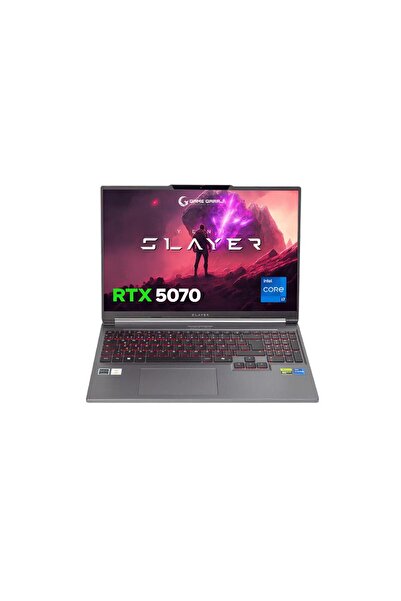 Game Garaj Slayer X7T-5070 C7 Intel Core i7 14650HX 16GB RAM 1TB SSD RTX5070 16" QHD+ 180Hz IPS Free