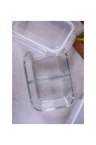 Mask L Av Fresco Rectangular Compartmented Lockable Storage Container 1120 Cc - Set of 2