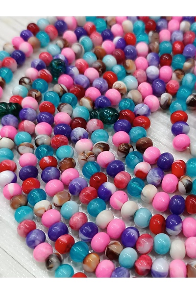 Bayraktar 500 مسبحة ملونة (وردي-أحمر-بنفسجي-أبيض-أخضر-أزرق)