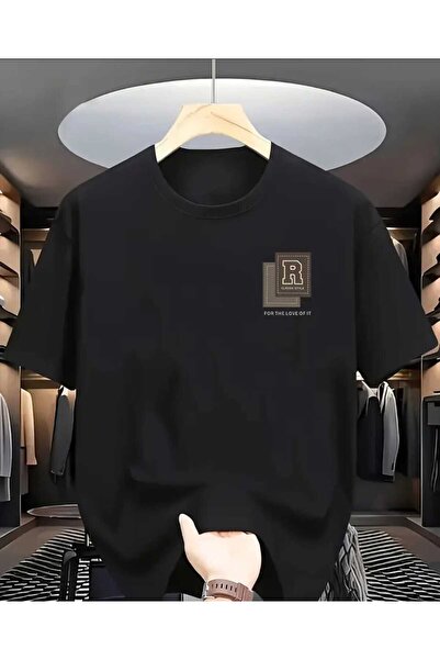 ORVIO Group Ανδρικό μπλουζάκι με λεπτομέρεια patchwork "Classic Style"