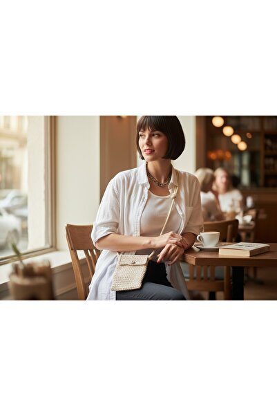 My Strape Phone Bag Ecru (Hand Made) Hand Made