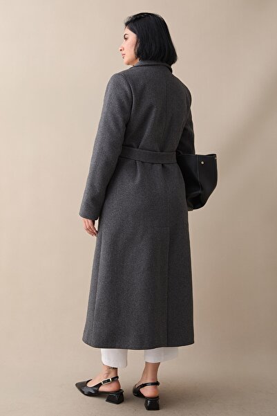 InStyle Підкладка з кашеміру, двобортний антрацитовий пальто