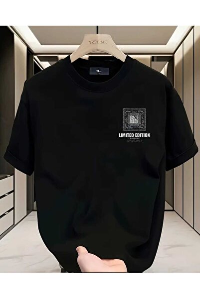 ORVIO Group Ανδρικό μπλουζάκι «Limited Edition» με τύπωμα oversized