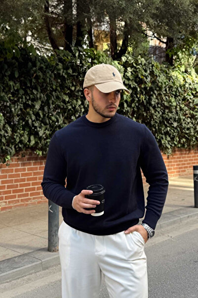 Livio Ferri Pulover pentru bărbați Acton, 100% bumbac organic, cu gât crew