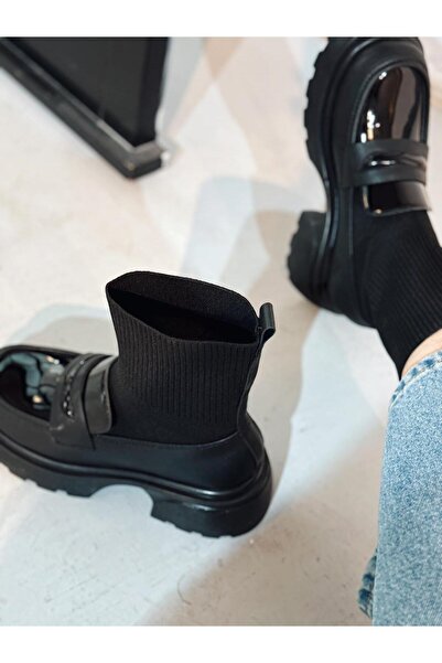 Zerenyus Μπότες Stretch Premium Μαύρες Πλεκτές Μπότες Wanye