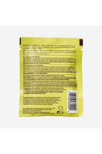 HASK Hemp Oil & Agave Moisturizing Hair Mask 50g