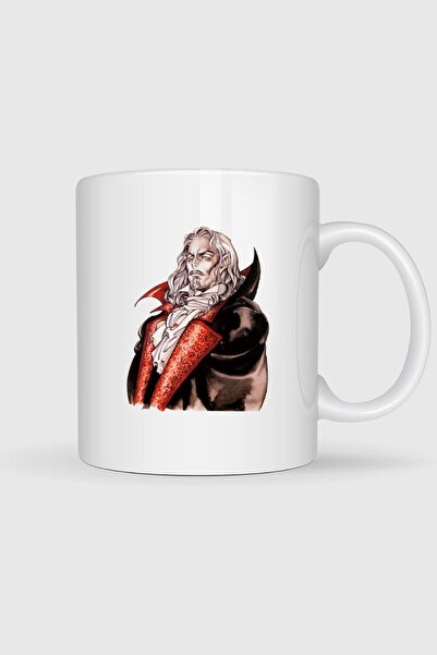 Bahriyeli Collection Count Dracula Illustration, Castlevania Designed Mug Cup