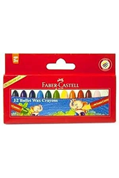 Faber Castell Bullet Wax Crayon 12-Piece Set, Multicolour