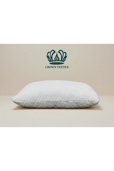 Crown Textile وسادة مليئة بقطع الميموري فوم اللين, 50×70 سم ووزن 1600 جم، كيس داخلي للحشوة وكيس خارجي ناعم الملمس.