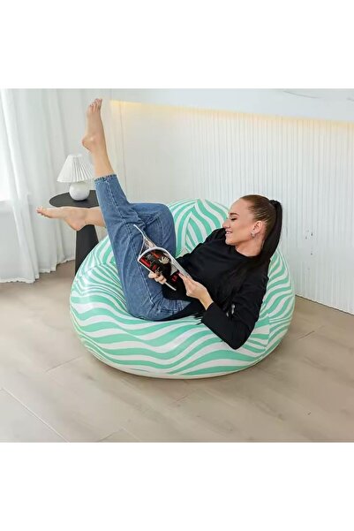 FEND Inflatable Sofa Portable Air Lounge Chair - Single Person (Green)