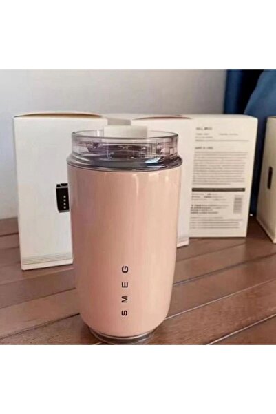 SMEG Travel Coffee Mug, 240ml Insulated Beverage Cup With Leakproof Lid, Long Lasting Coffee Tumbler