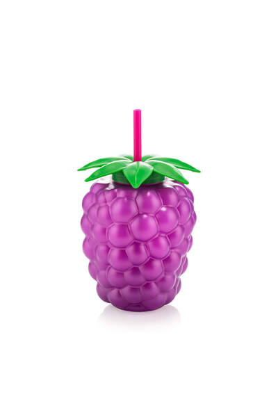 MUF HOME Blackberry Design Water Bottle with Straw Fun Blackberry Look Water Bottle 800 Ml-Bpa Free 1 Piece