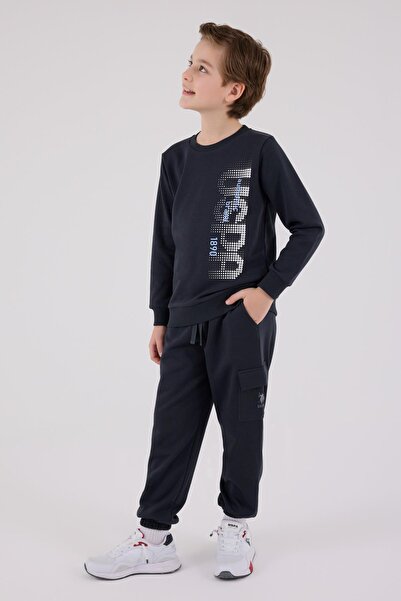 U.S. Polo Assn. Boys' Tracksuit Three Thread Woven, Without Shardons