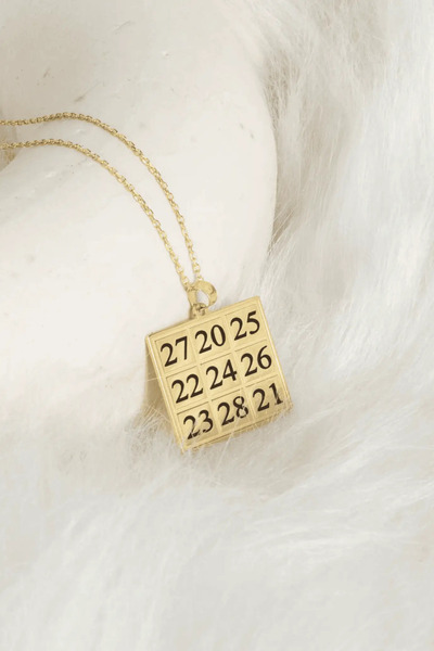 Astrolog Elvan 925 Ayar Gümüş Üzeri Altın Kaplama Kubera Para Mantra Kolye Bolluk Bereket Takı