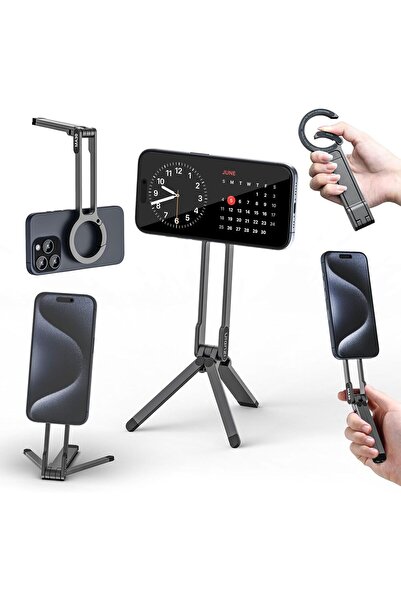 ulanzi حامل ثلاثي مغناطيسي MA30 لهاتف iPhone (رمادي غامق)