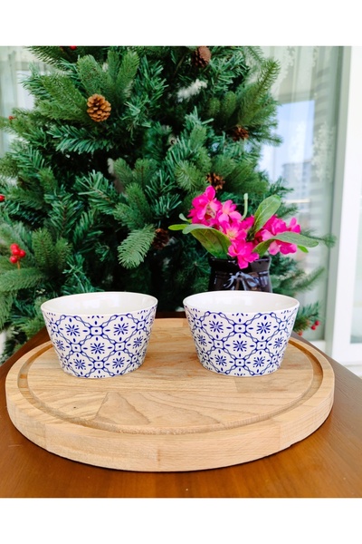 Madame Coco طقم موريس من قطعتين - أزرق/أبيض - 10 سم