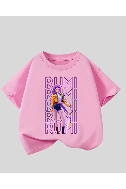 Touz Moda Kpop Demon Hunters Kids Design Unisex Oversized T-Shirt