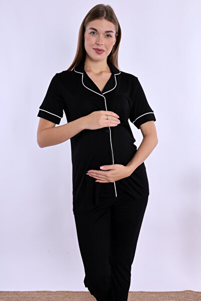 ByLohusa Effortt Black Maternity Pajama Set
