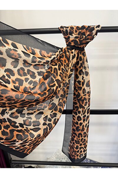 Butik Krep şifon leopar desen şal