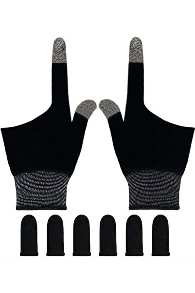 Generic أكمام أصابع الألعاب - ألياف نانو فضية + نايلون، مضادة للتعرق وجيدة التهوية (PUBG Mobile)