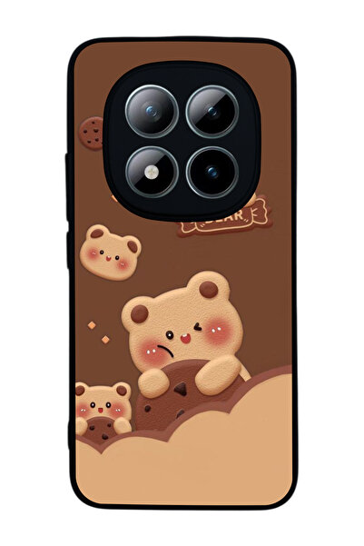 Aksel Kılıf متوافق مع هاتف Xiaomi Redmi Note 15 Pro Plus مطبوع ، أسود غير لام...