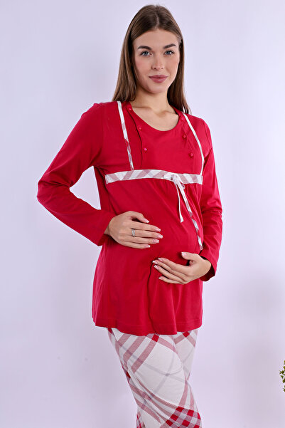 ByLohusa Effortt Cherry 100% Cotton Maternity Pajama Set