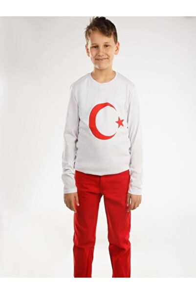 BEFS STORE Moon Star Printed Long Sleeve [Two-Ply Seasonal Fabric] October 29, November 10 Children's Ceremony T-Shirt Unisex