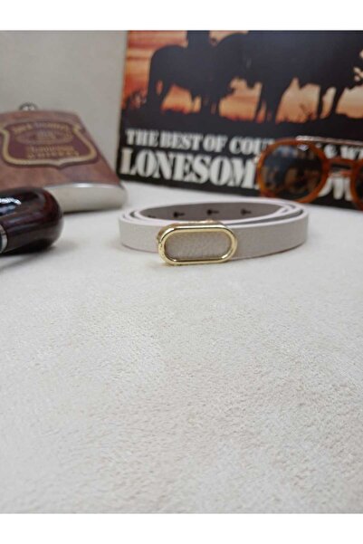 ARLIVA Oval Gold Buckle 1.5cm Thin Belt, Trouser Belt, Shirt Belt, Jacket Belt