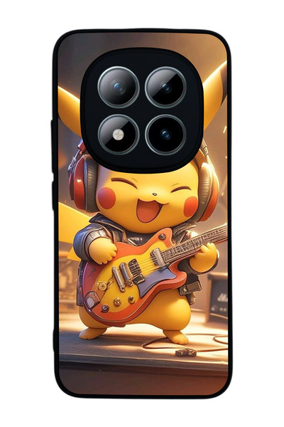 Aksel Kılıf متوافق مع هاتف Xiaomi Redmi Note 15 Pro مطبوع ، أسود غير لامع، سي...