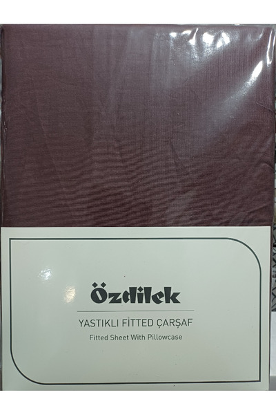 Özdilek Colourist Fitted Sheet Plum 100% Cotton Single Size with Pillowcase