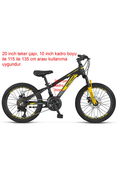 Ümit Motion 20 Jant Disk Fren Vitesli Çocuk Bisikleti 2078 (115 / 135 cm arası boy)