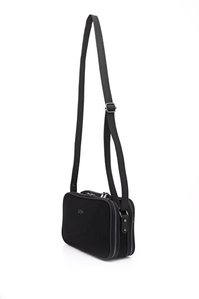 GÖNDERİ(R) Women / Girls Black Suede Long Strap Shoulder Bag