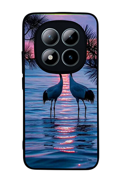 Aksel Kılıf متوافق مع هاتف Xiaomi Redmi Note 15 Pro Plus مطبوع ، أسود غير لام...