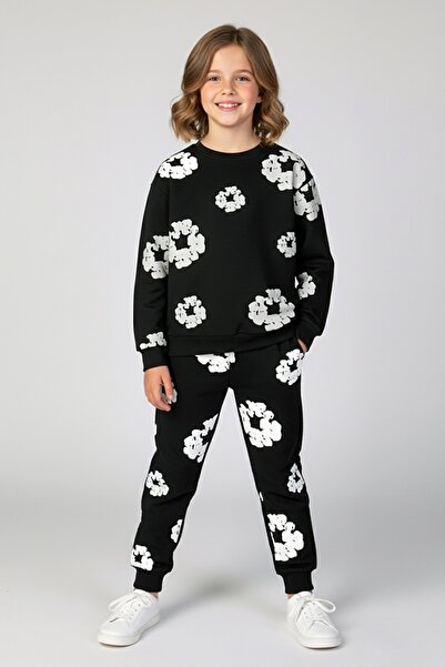 DMB BOYS & GIRLS Children's Cotton Printed Leg Elasticated Tracksuit Set