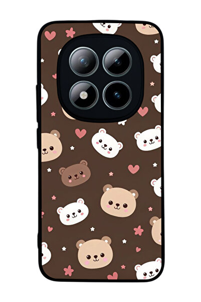 Aksel Kılıf متوافق مع هاتف Xiaomi Redmi Note 15 Pro Plus مطبوع ، أسود غير لام...