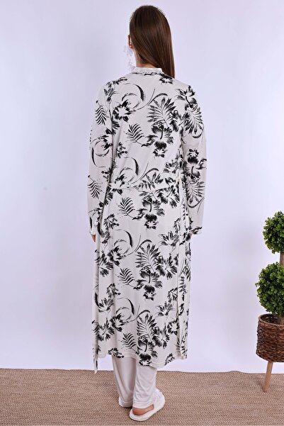 ByLohusa Effortt Ecru Maternity Pajama Set with Dressing Gown