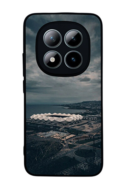 Aksel Kılıf متوافق مع هاتف Xiaomi Redmi Note 15 Pro مطبوع ، أسود غير لامع، سي...