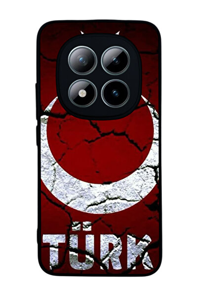 Aksel Kılıf Xiaomi Redmi Note 15 Pro Compatible Printed , Matte Black, Soft S...