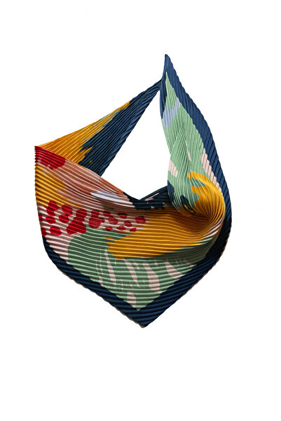 Avoria Renkli Desenli Piliseli Kadın Fular