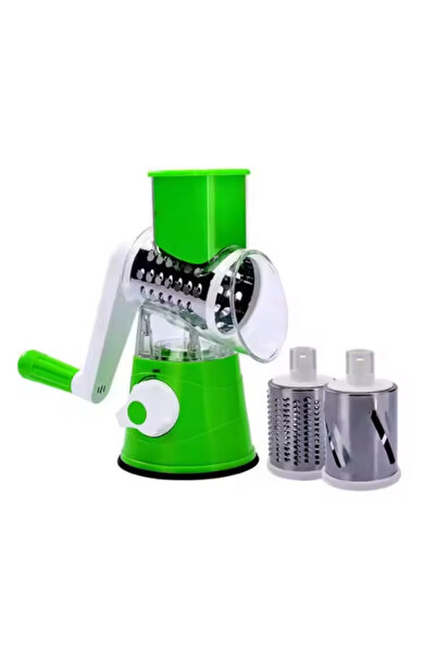 MANDU Hand-cranked grater with 3 shaving accessories Green/White 11 x 6 x 23 cm