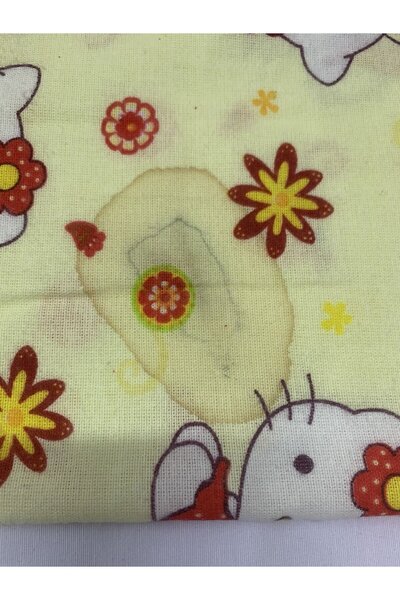Yiğit Kumaş Flannel Fabric, Piece 115X85 cm Baby Pattern (Lightly Dirty)
