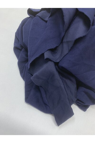 Yiğit Kumaş Suitable for Draping Polyester Combed Flexible Fabric, Piece 100X110 cm Navy Blue Color