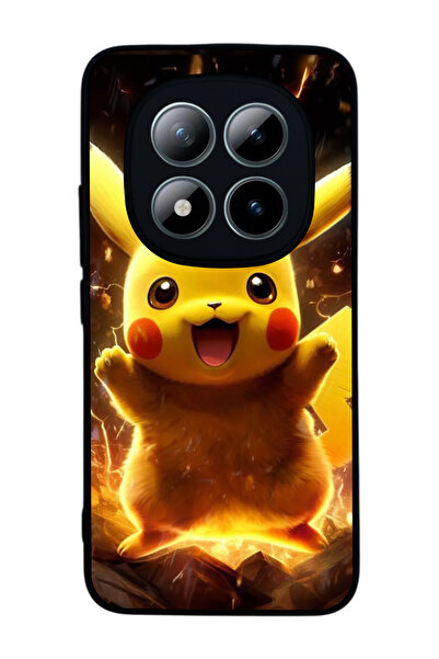 Aksel Kılıf متوافق مع هاتف Xiaomi Redmi Note 15 Pro Plus مطبوع ، أسود غير لام...