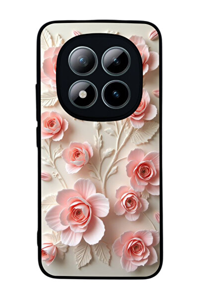 Aksel Kılıf متوافق مع هاتف Xiaomi Redmi Note 15 Pro مطبوع ، أسود غير لامع، سي...