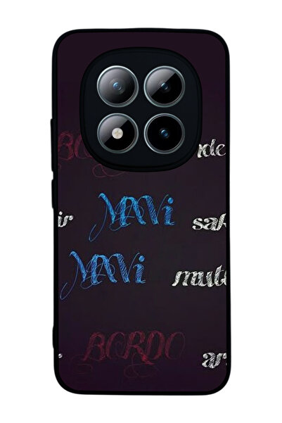 Aksel Kılıf متوافق مع هاتف Xiaomi Redmi Note 15 Pro Plus مطبوع ، أسود غير لام...